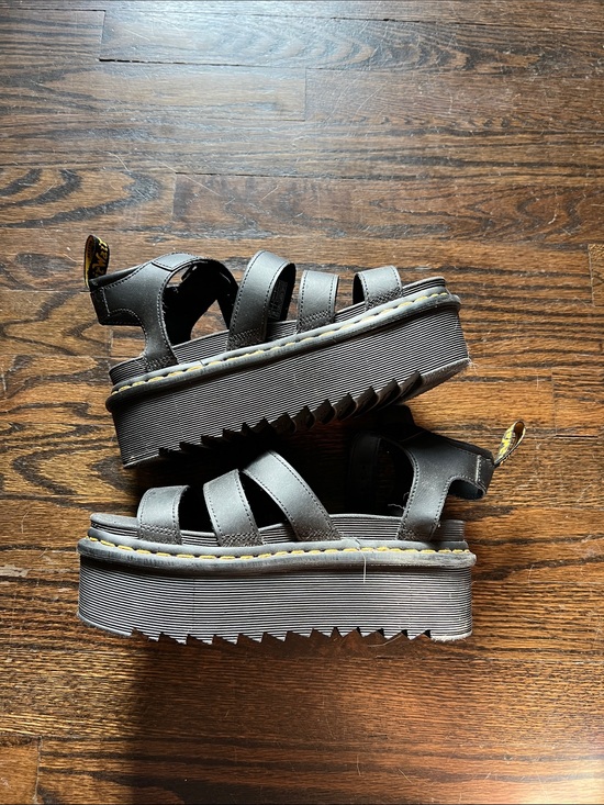 Dr. Martens Shoes - Dr. Martens Black Platform Strappy Sandals